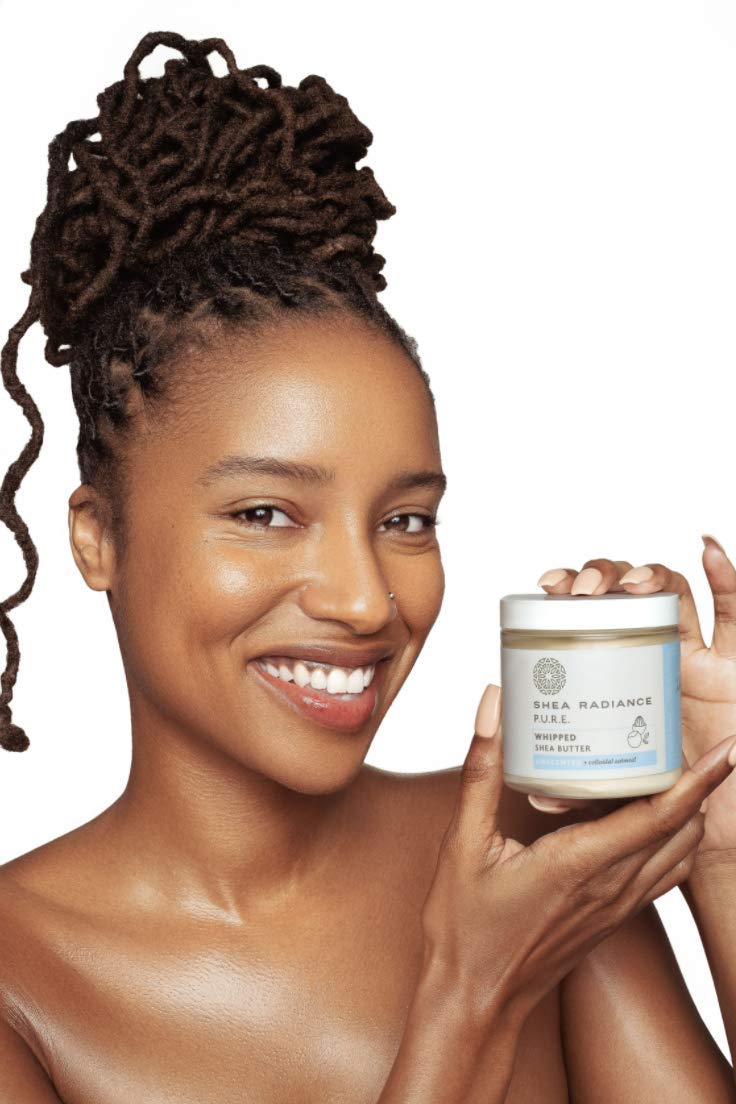 Shea Radiance rice bran oil droplet image showing lightweight moisturizing effect