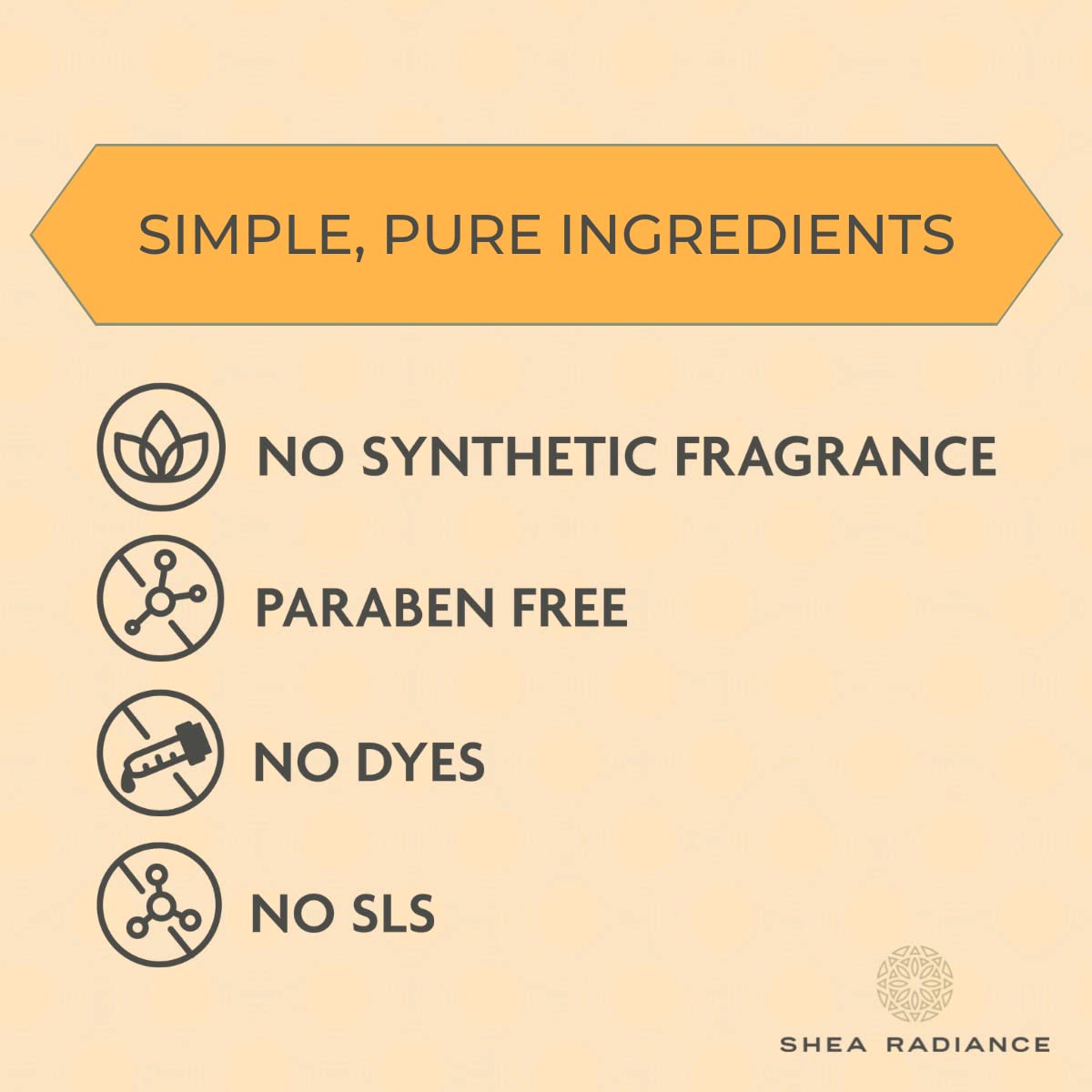 Shea Radiance jar on bathroom shelf in lifestyle setting suggesting daily use