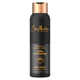SheaMoisture African Black Soap bottle front view showing volume and packaging benefit