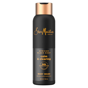 SheaMoisture African Black Soap bottle front view showing volume and packaging benefit