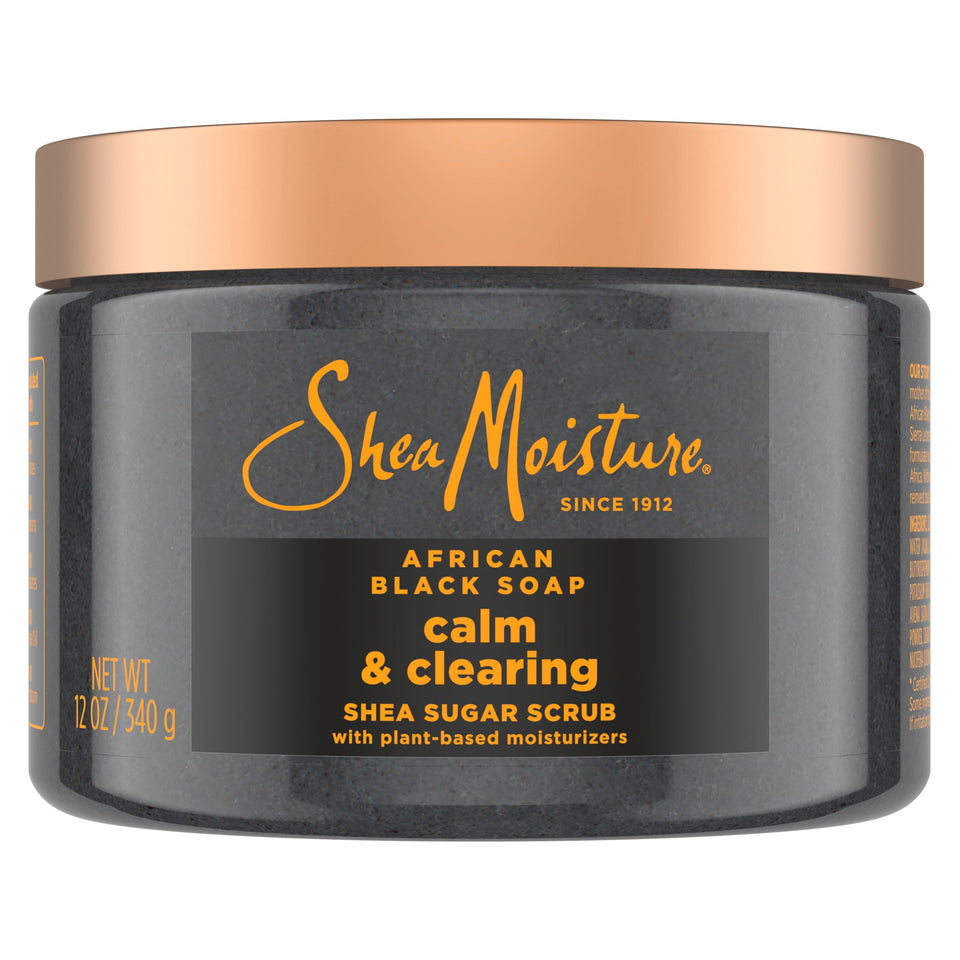 SheaMoisture front packaging showing jar and branding and clear product purpose