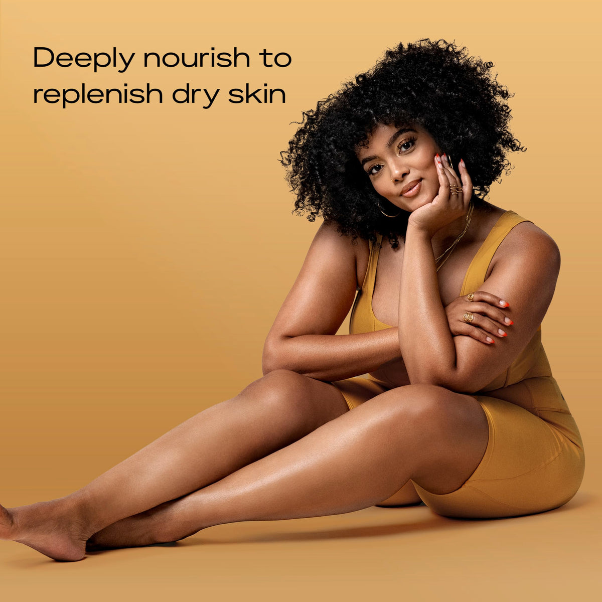 SheaMoisture applying lotion to arm demonstrating immediate hydration and smoothing benefit