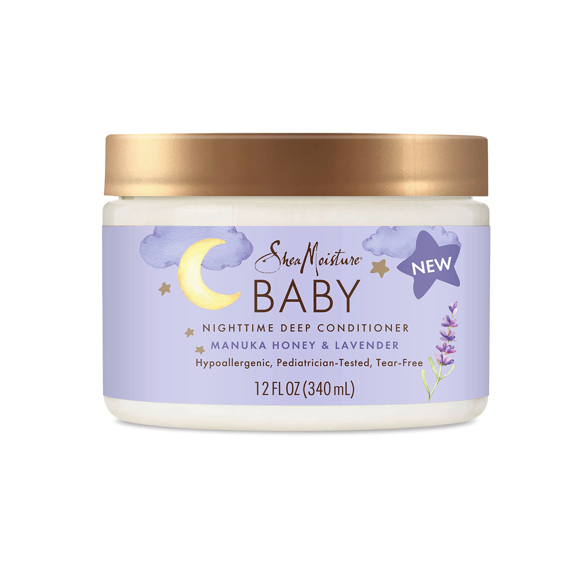 SheaMoisture bottle front packaging showing label and calming scent