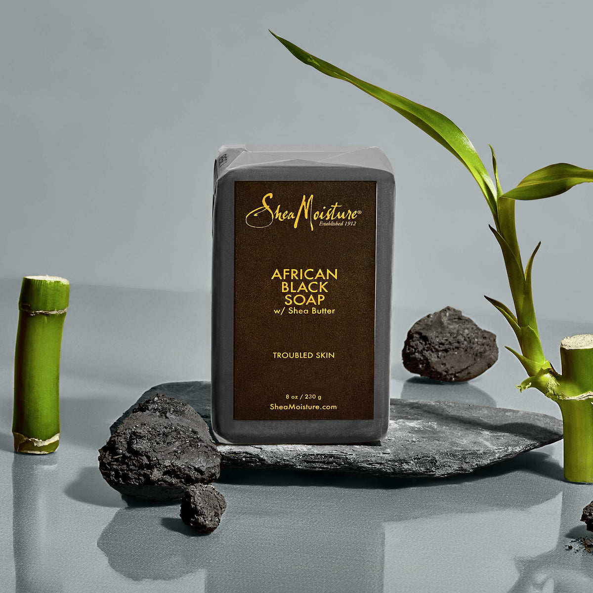 SheaMoisture bar creating foam on skin to demonstrate effective cleansing