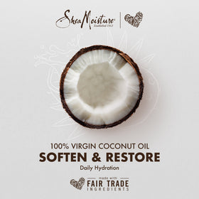 SheaMoisture virgin coconut oil drop close-up highlighting pure ingredient benefits