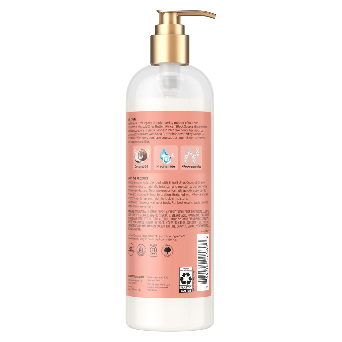 SheaMoisture close-up cream texture revealing fast-absorbing lotion
