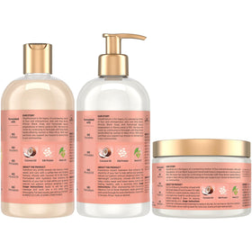 SheaMoisture shampoo pouring with creamy lather for gentle cleansing