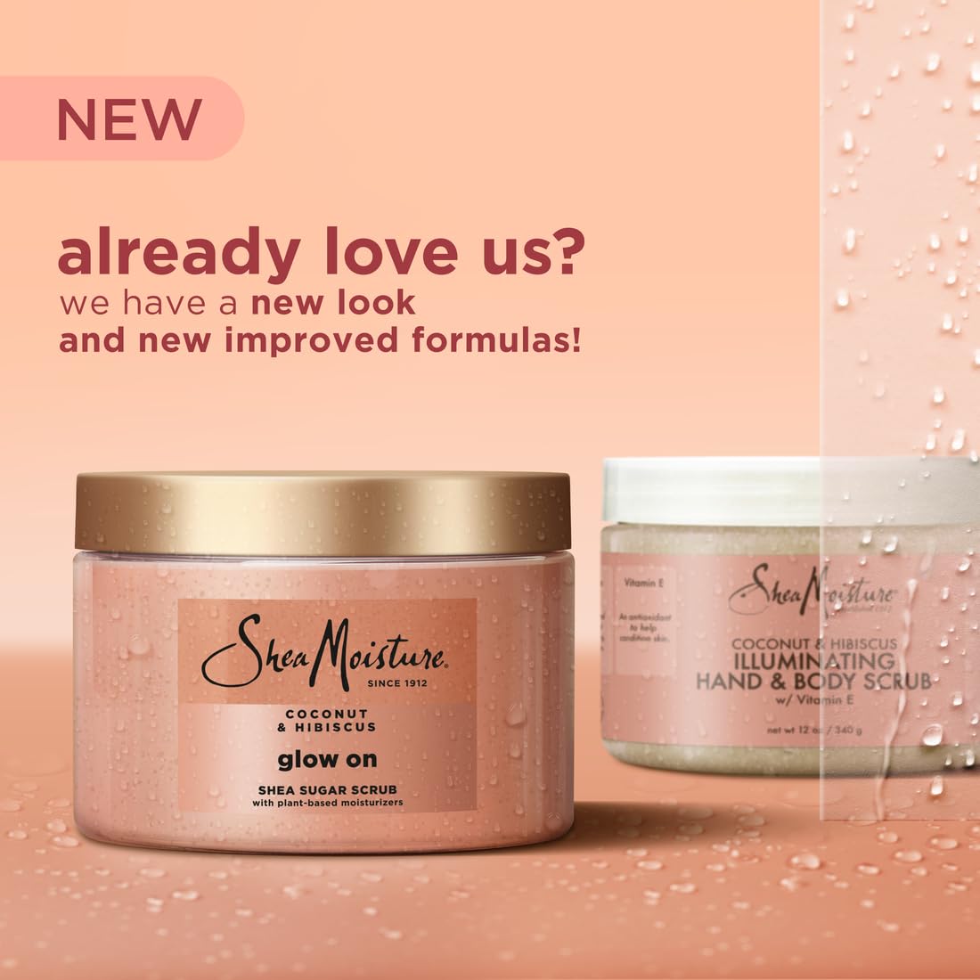 SheaMoisture jar beside hand for size comparison showing travel-friendly portion