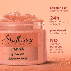 SheaMoisture close-up texture of scrub granules showing gentle exfoliation benefit