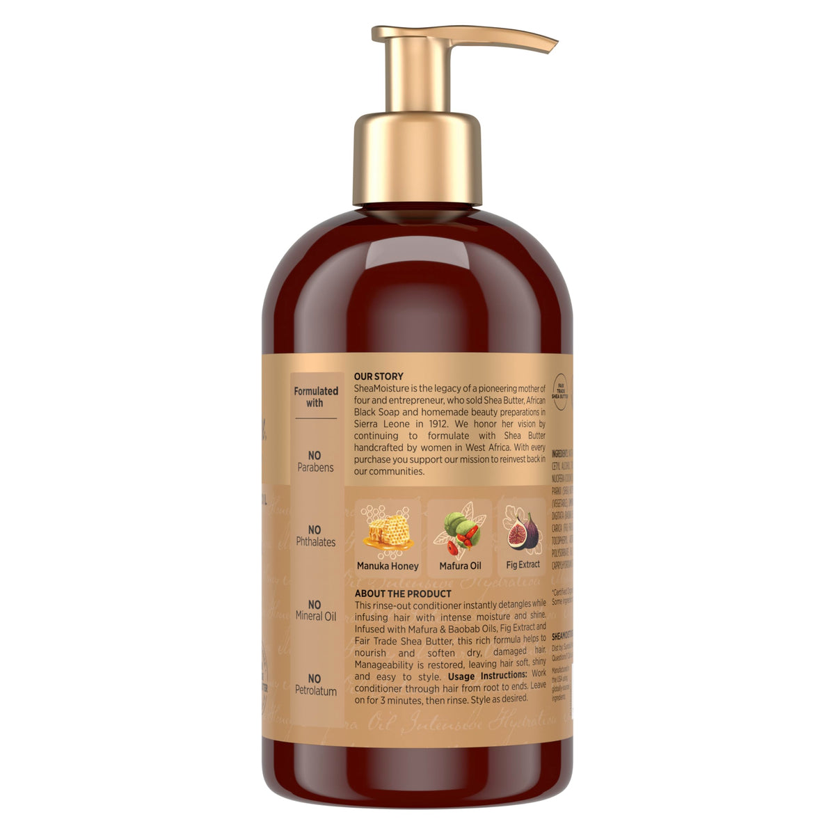 SheaMoisture creamy conditioner texture close-up for easy detangling