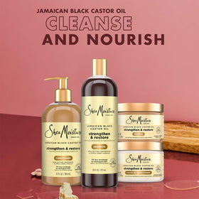 SheaMoisture conditioner being poured to show creamy moisturizing texture