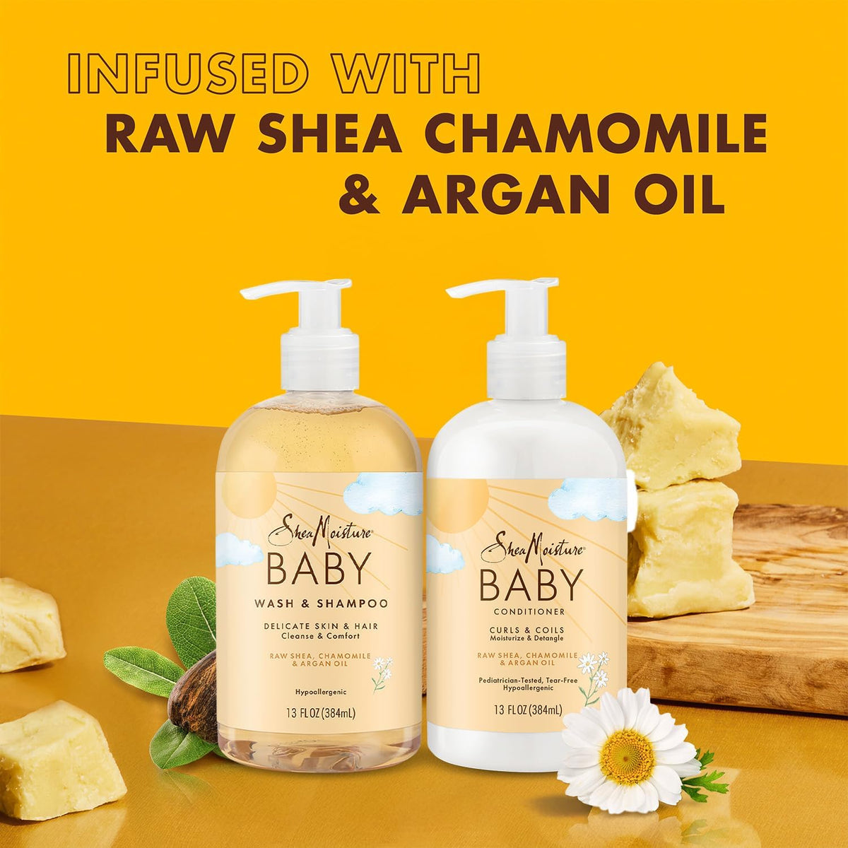 SheaMoisture conditioner pouring texture showing creamy detangling benefit
