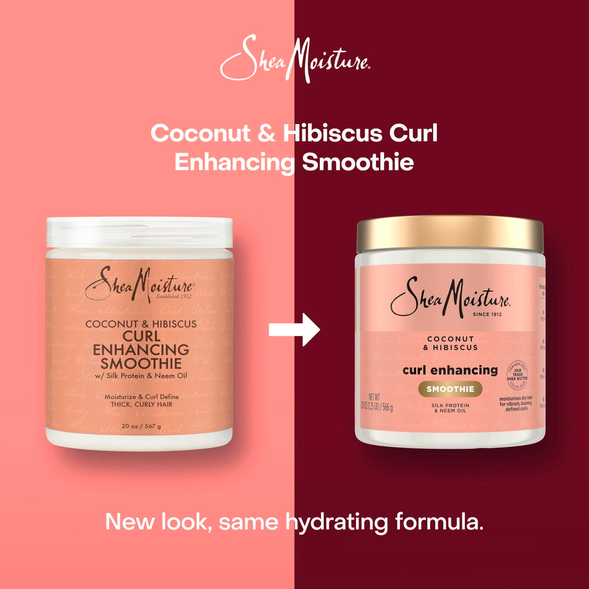 SheaMoisture cream applied to curly hair for defined bounce
