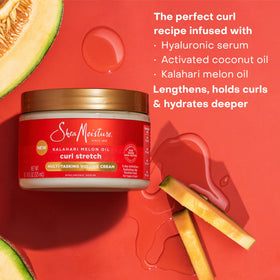 SheaMoisture cream in hand demonstrating slip for easier detangling