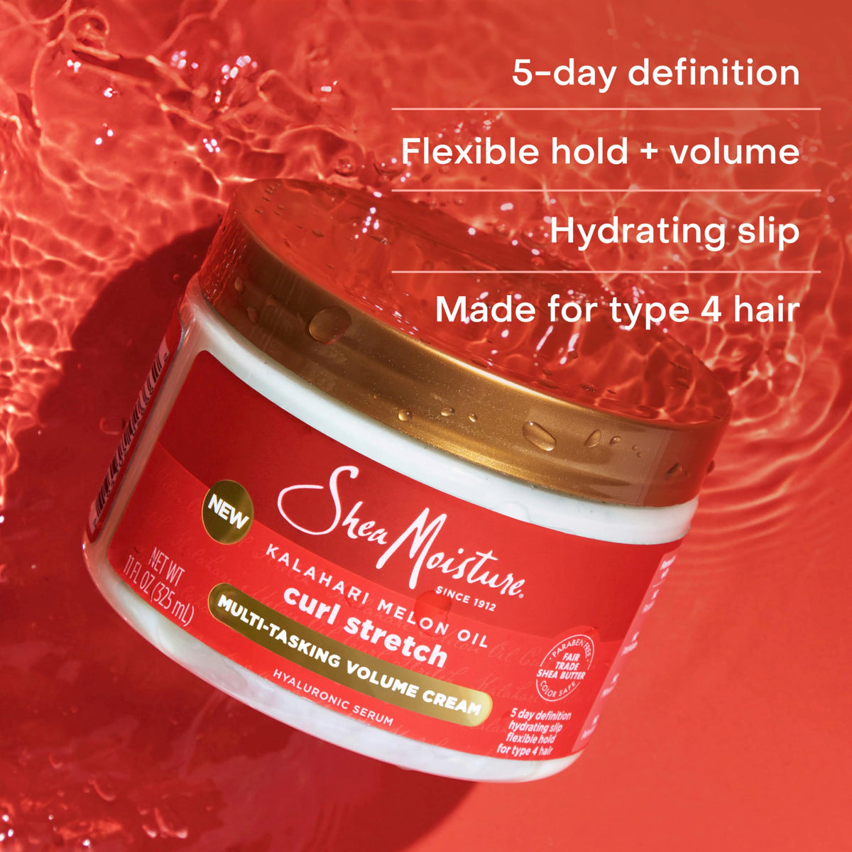 SheaMoisture cream texture close-up showing silky consistency benefit