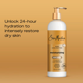 SheaMoisture close-up of creamy texture showing fast-absorbing, non-greasy finish benefit