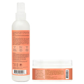 SheaMoisture detangler spray pump closeup demonstrating easy, controlled application
