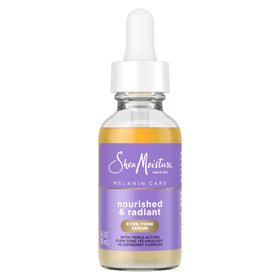 SheaMoisture even tone serum front bottle showing packaging benefit of even tone