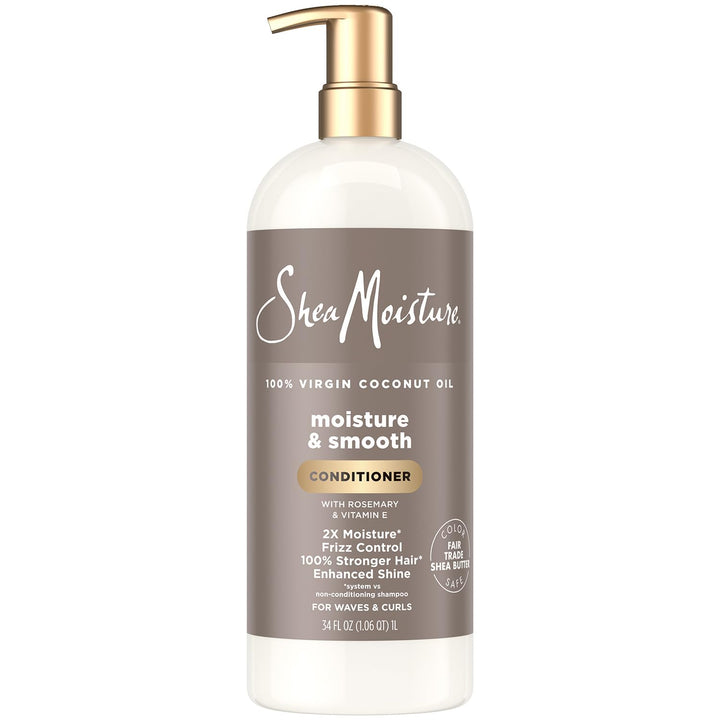 SheaMoisture front bottle showing label and 34 oz size for easy identification