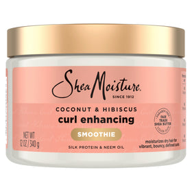 SheaMoisture jar front view showing label and curl smoothie benefit