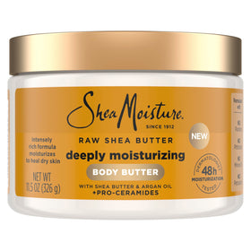 SheaMoisture front jar view showing packaging and rich hydration benefit