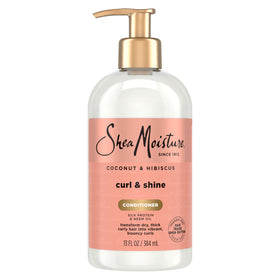 SheaMoisture front packaging showing coconut and hibiscus, clear product identity and benefit