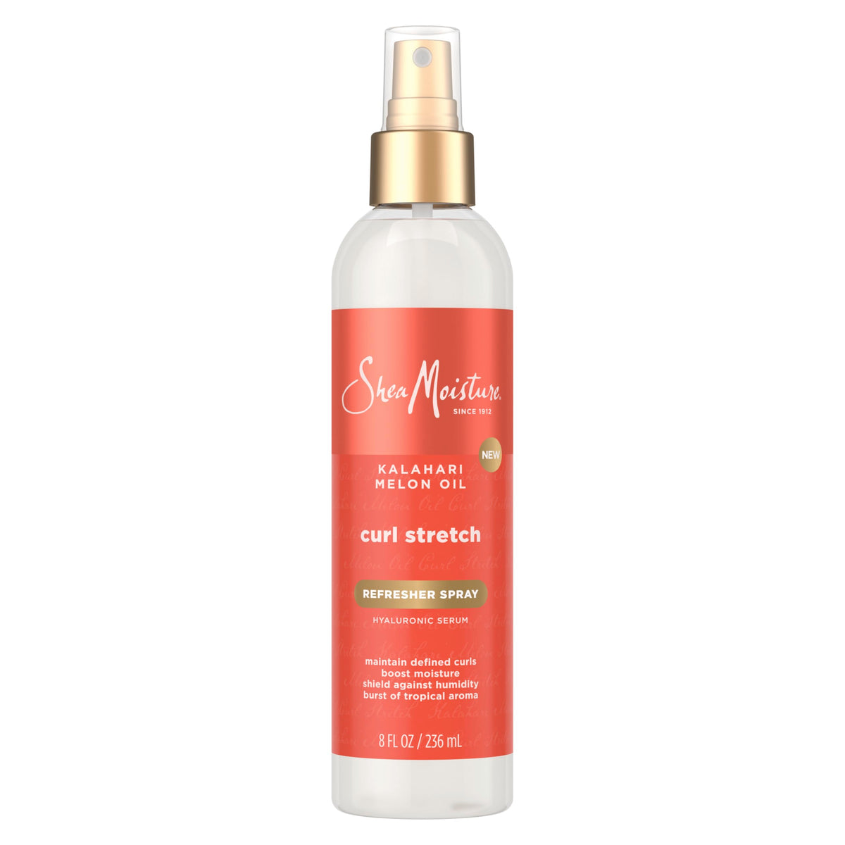 SheaMoisture front packaging showing curl stretch refresher benefits
