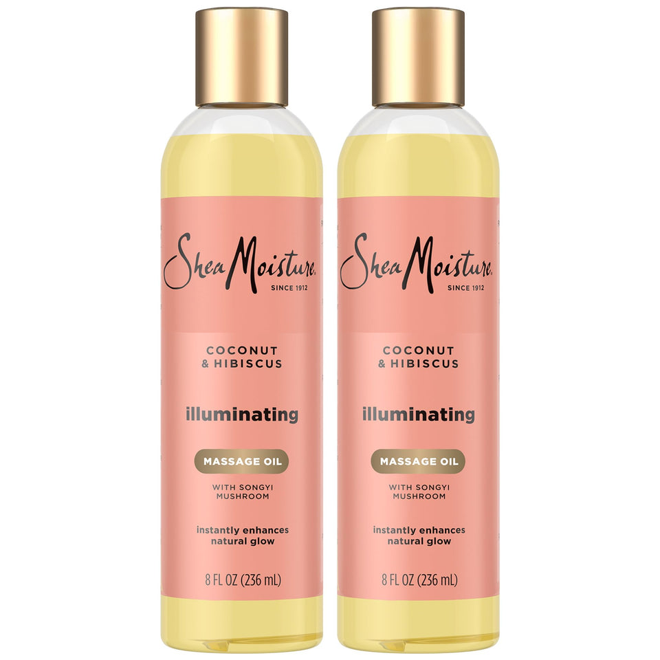 SheaMoisture front packaging showing bottle and glow benefit