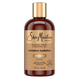 SheaMoisture front packaging showing Manuka Honey and Mafura Oil benefits