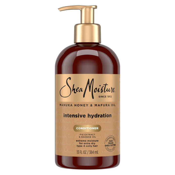 SheaMoisture front packaging showing product and hydration benefit