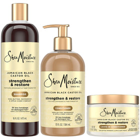 SheaMoisture three-piece set front packaging showing full trio and benefits