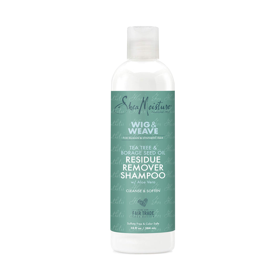 SheaMoisture front packaging showing tea tree and borage formula for clarifying