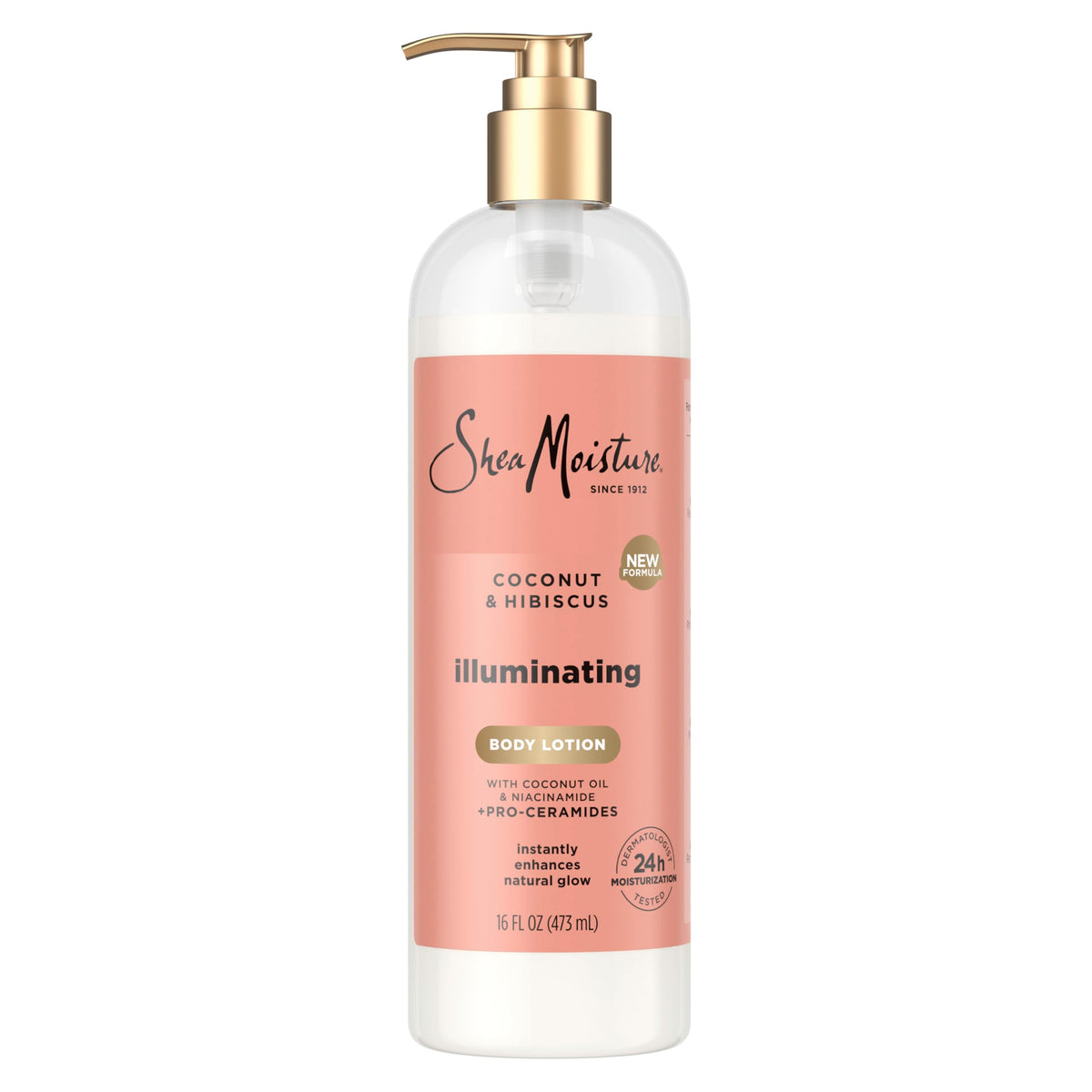 SheaMoisture front pump bottle showing easy dispensing and clean design