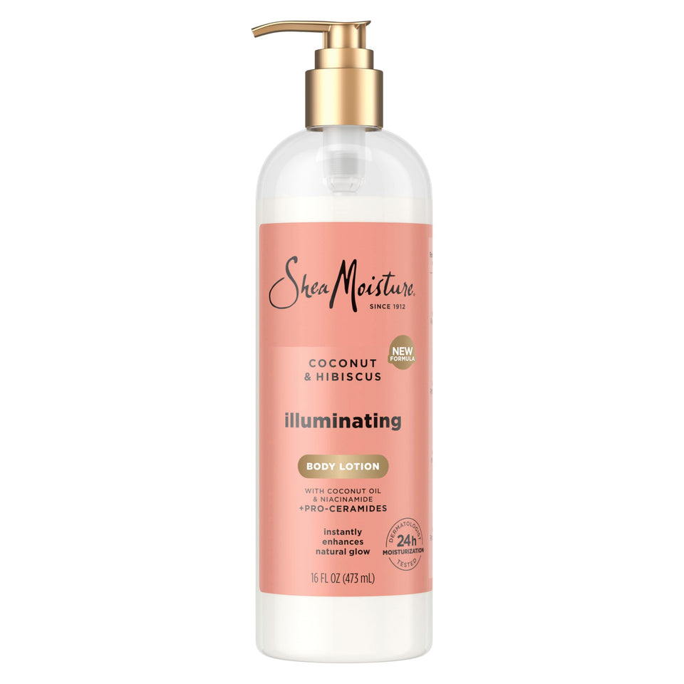 SheaMoisture front pump bottle showing easy dispensing and clean design