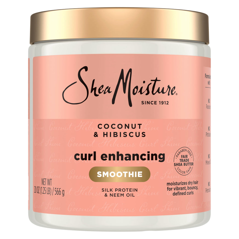 SheaMoisture front tub showing label and product benefit