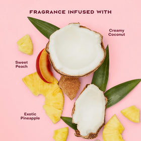 SheaMoisture ingredients bowl with coconut and hibiscus for natural nourishment