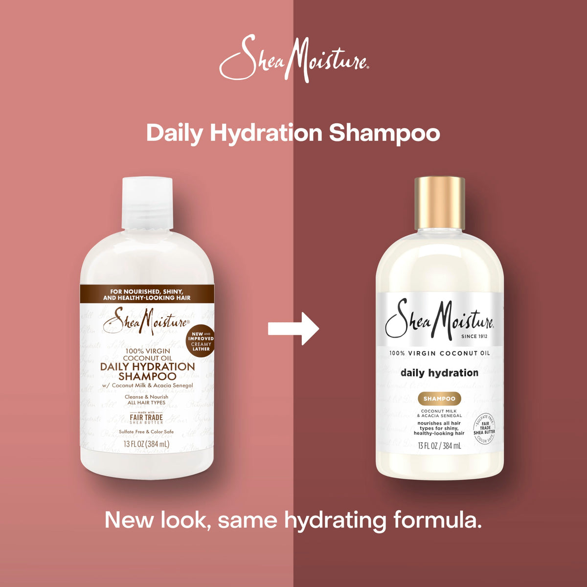 Shea Moisture coconut oil and coconut halves highlighting natural ingredients