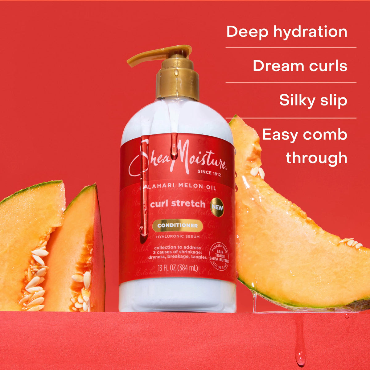 SheaMoisture Kalahari melon oil ingredient visual highlighting nourishment