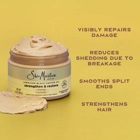 SheaMoisture Jamaican black castor oil bottle ingredient highlighting nourishment