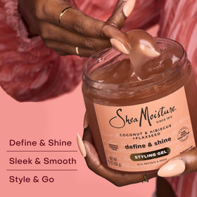 SheaMoisture ingredient label detail showing glycerin coconut oil hibiscus for cleaner beauty