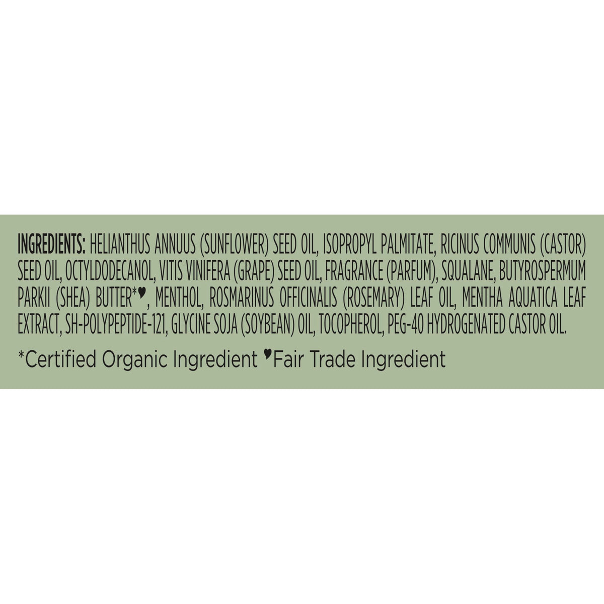SheaMoisture rosemary and mint ingredients indicating cooling hydration