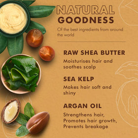 SheaMoisture raw shea sea kelp argan ingredients highlight nourishment
