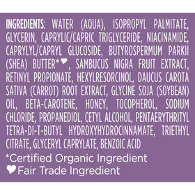 SheaMoisture elderberry and ingredients visual emphasizing antioxidant hydration benefit