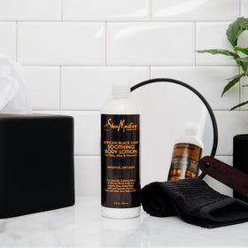 SheaMoisture ingredients focus with shea butter aloe and oats benefit