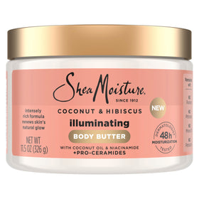 SheaMoisture jar front showing product and moisturizing benefits