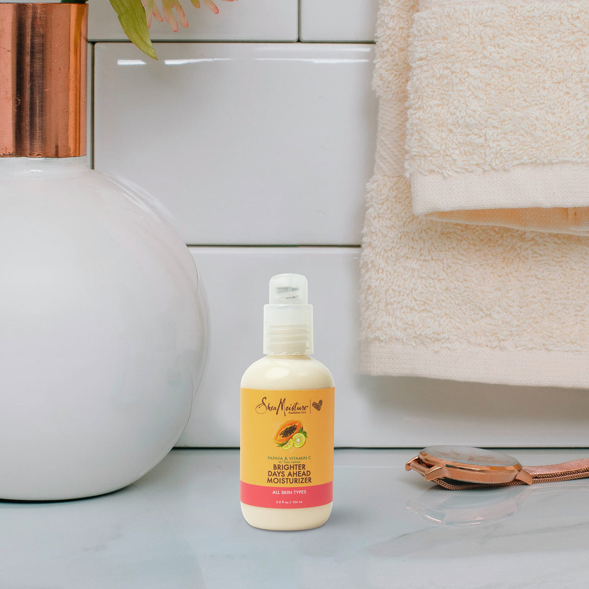 SheaMoisture jar label closeup displaying ingredient list and clean formulation