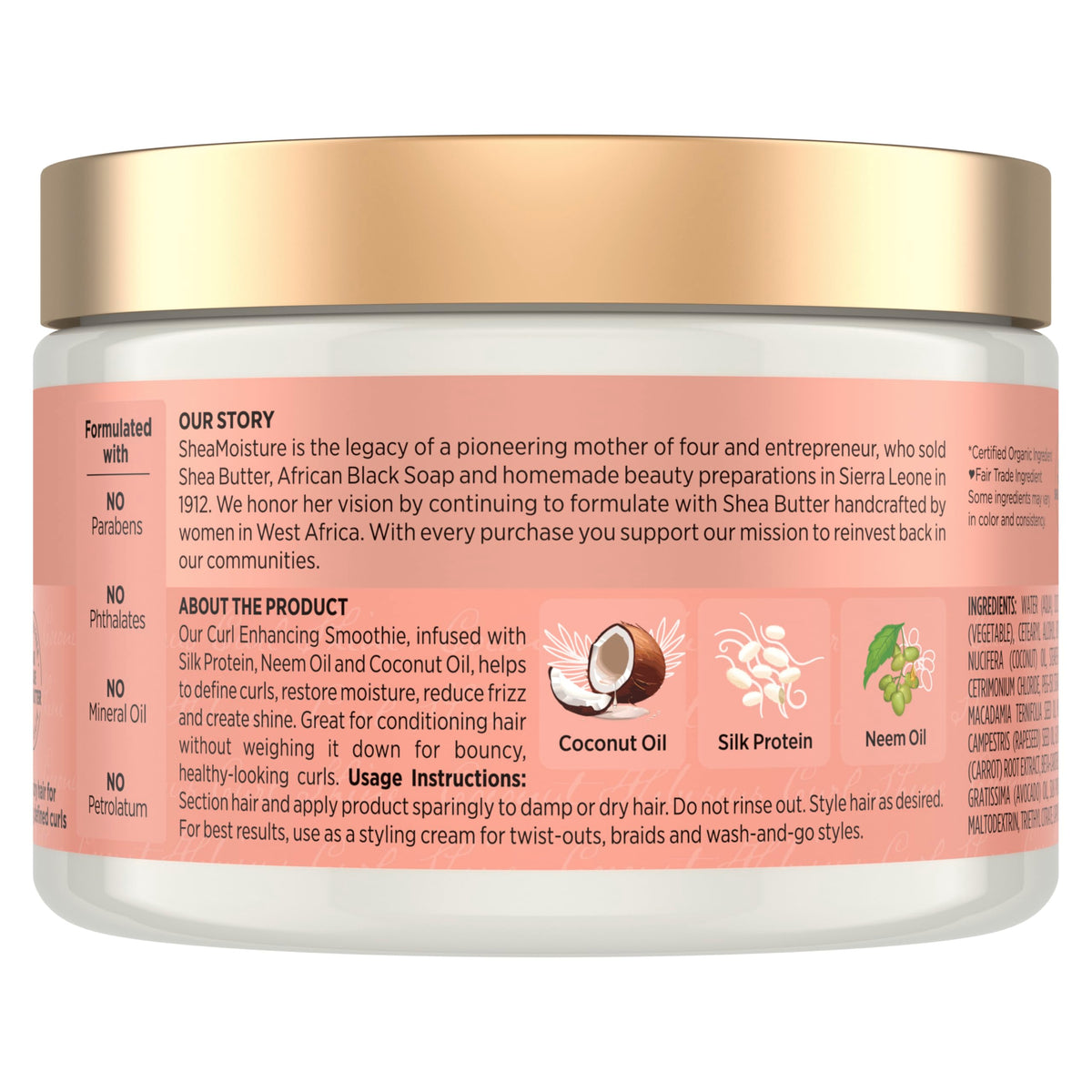 SheaMoisture open jar close-up showing creamy texture and moisture