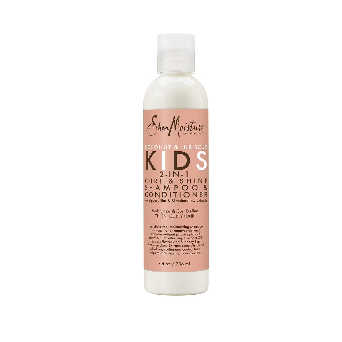 SheaMoisture 2in1 shampoo conditioner bottle closeup for gentle cleansing