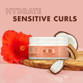 SheaMoisture before and after child curls showing defined, frizz-reduced results