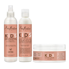 SheaMoisture front packaging showing trio set and benefits
